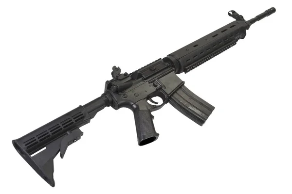 Гвинтівка M16 Ізольована Білому Тлі — стокове фото