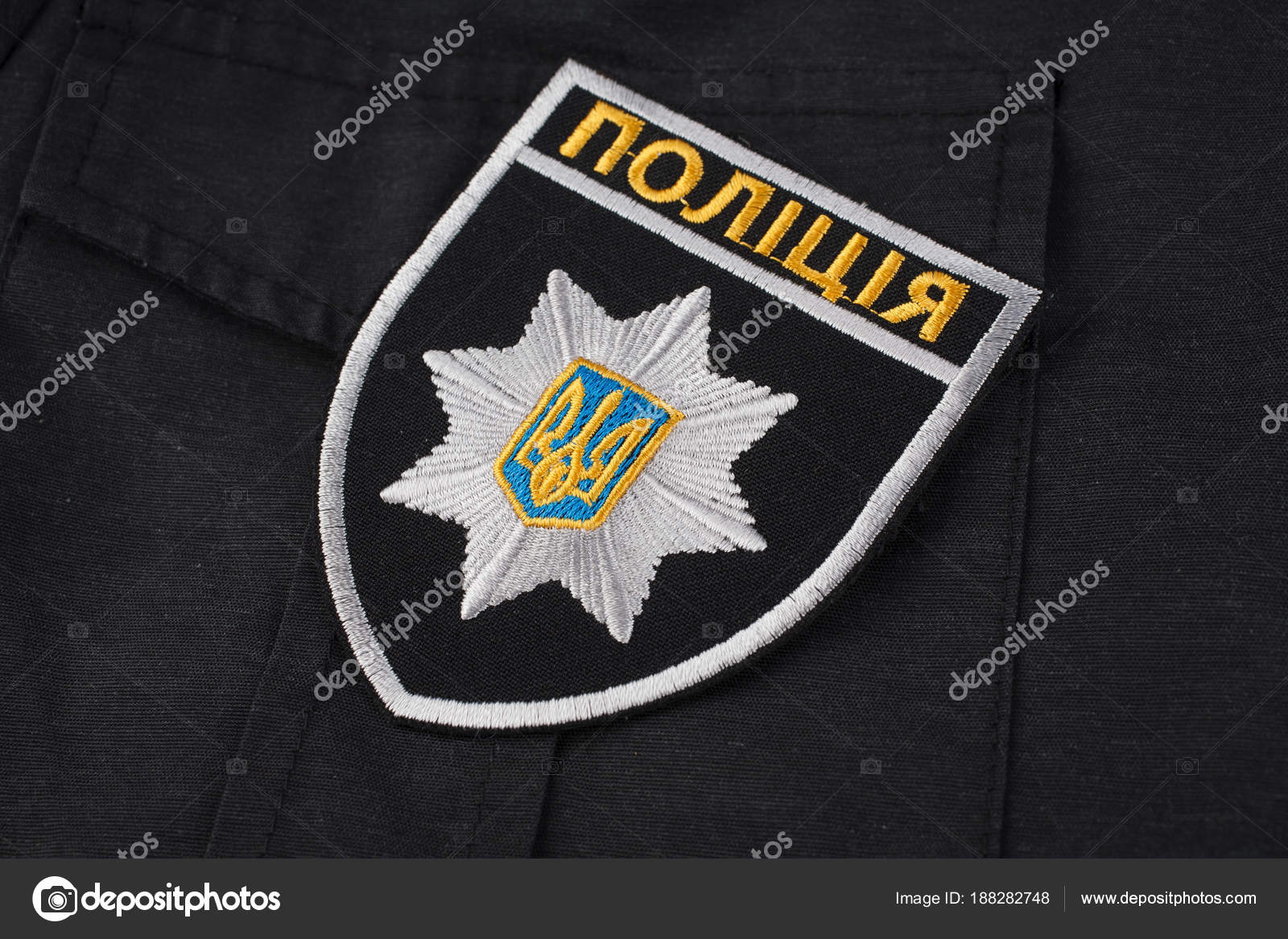 Киев Украина Ноября 2016 Года Пластырь Значок Национальной Полиции.