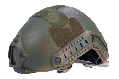 us army kevlar helmet with night vision mount isolated on whhite clipart
