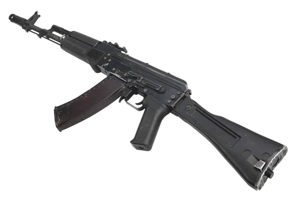 Moderna kalashnikov Ak 74m gevär på vit — Stockfoto