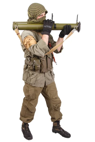 Söldner Mit Panzerabwehrraketenwerfer Rpg — Stockfoto