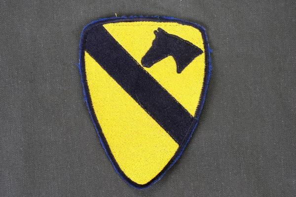 Kiev Ukraine Feb 2015 Army 1St Cavalry Division Patch Olive — Stock Photo, Image