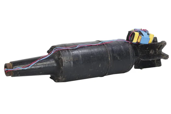 IED (improvised explosive device) with 125mm USSR Tank HEAT Projectile — Stock Photo, Image