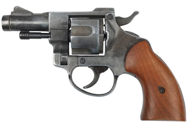 Revolver isolato su bianco — Foto Stock