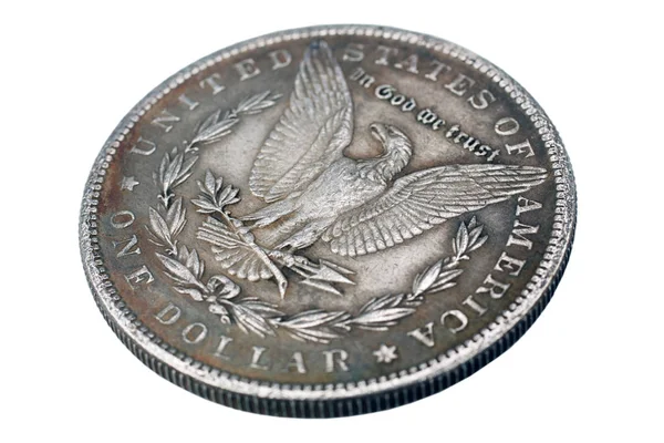 Old vintage silver dollar from 1896 — Stock Photo, Image