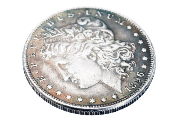 1896年の古いヴィンテージの銀ドル — ストック写真