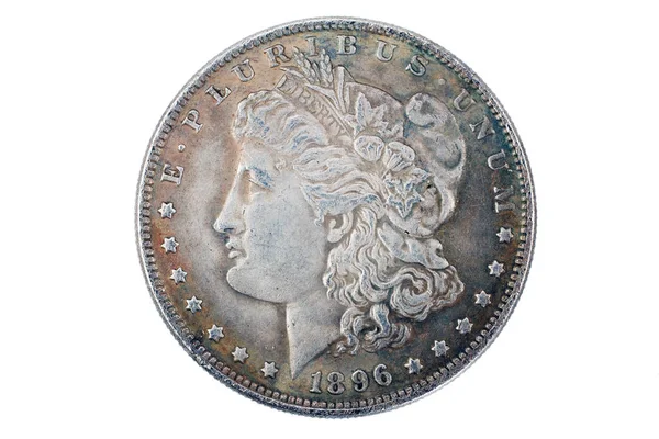 Old vintage silver dollar from 1896 — Stock Photo, Image