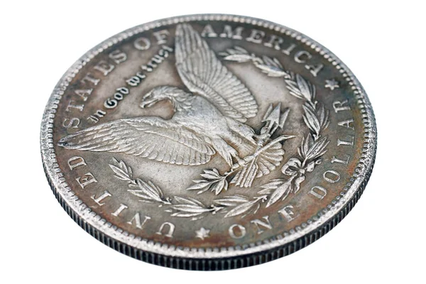 Old vintage silver dollar from 1896 — Stock Photo, Image