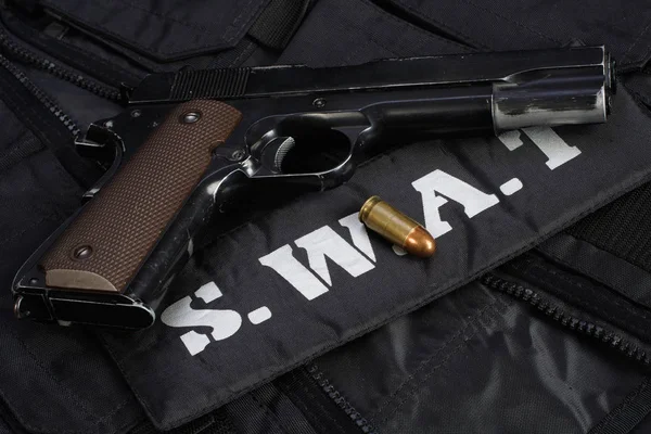SWAT (Equipe especial de armas e táticas) munições de armas e e — Fotografia de Stock