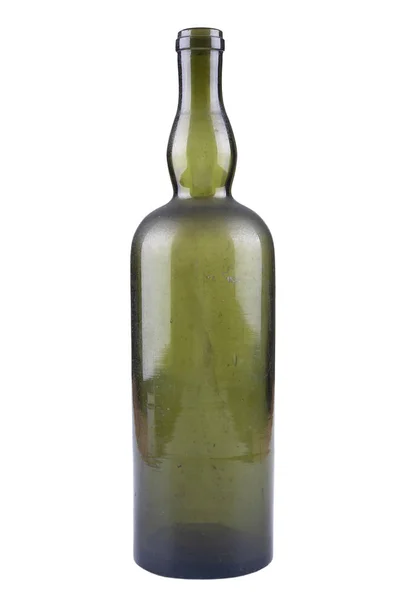 Lege retro vintage groene fles Stockfoto