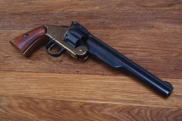 Wild West era .44 smith and wesson single action revolver gun — 스톡 사진