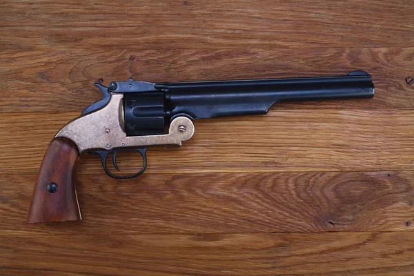 Vilda västern era .44 smed och wesson enda åtgärd revolver pistol — Stockfoto