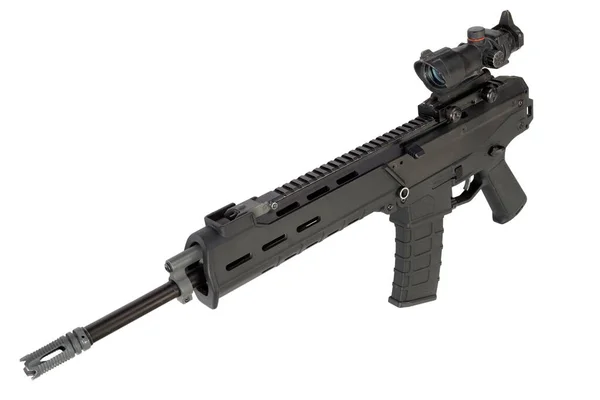 Assault rifle with folding stock — Stock Photo, Image