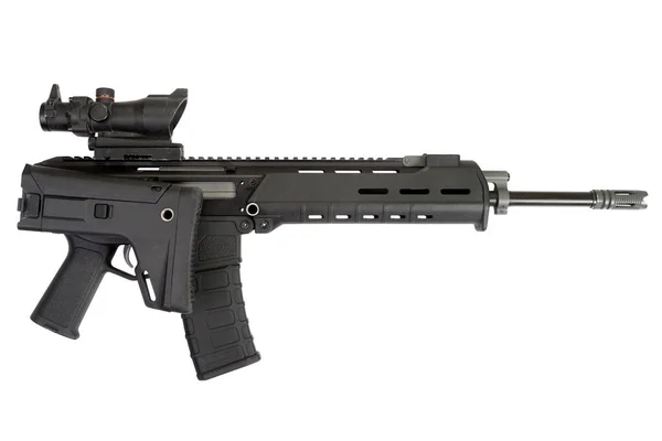 Assault rifle with folding stock — Stock Photo, Image