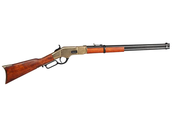 Wild west period .44-40 Winchester lever-action repeating rifle M1866 — Stock Photo, Image