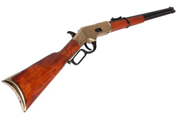 Wild west period .44-40 Winchester lever-action repeating rifle M1866 — Stock Photo, Image