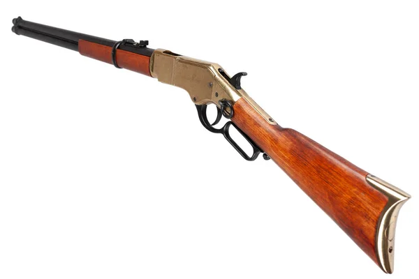 Wild west period .44-40 Winchester lever-action repeating rifle M1866 — Stock Photo, Image