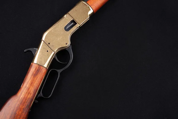 Pistola Selvaggia West Tela Nera — Foto Stock