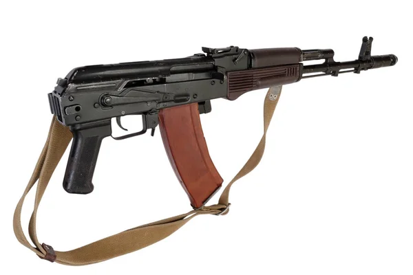 Kalashnikov Karabin Szturmowy Izolowany Białym Tle — Zdjęcie stockowe