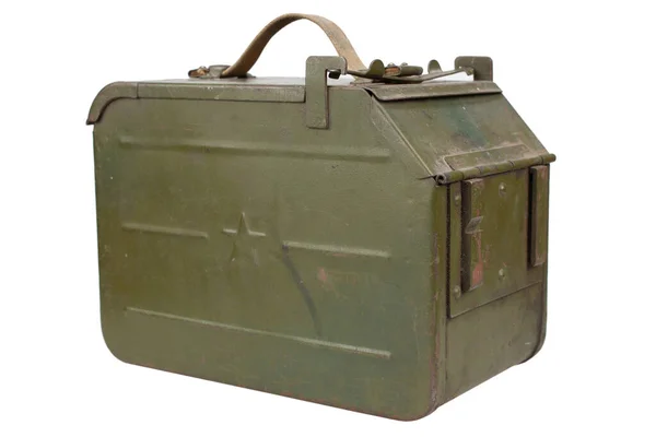 Ammo Can Ammunition Belt Heavy Machine Gun Dshk Used Former — Stock Photo, Image