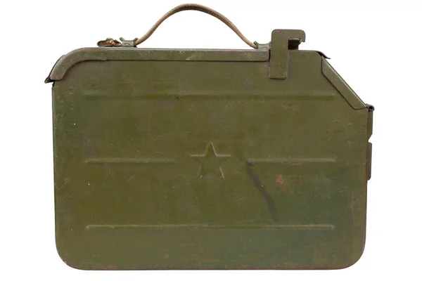 Ammo Can Ammunition Belt Heavy Machine Gun Dshk Used Former — Stock Photo, Image