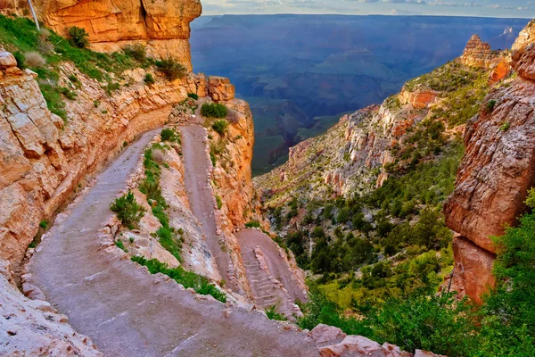 Twisting South Kaibab Trail at Grand Canyon Arizona
