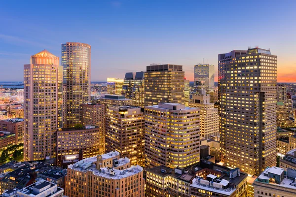 Boston finans bölgesine Cityscape — Stok fotoğraf