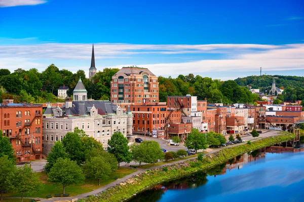 Panoramę miasta Augusta w stanie Maine — Zdjęcie stockowe