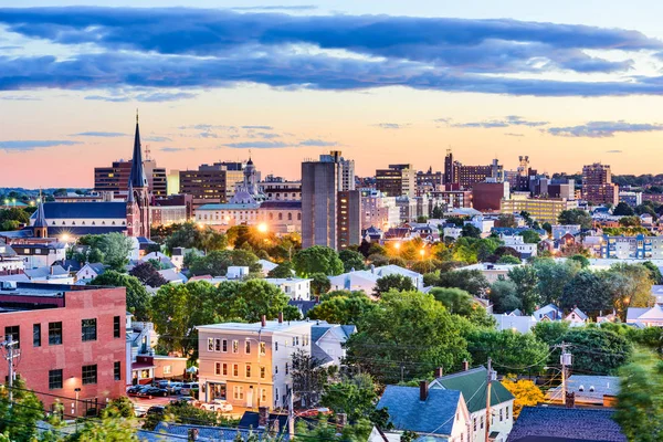 Skyline de Portland, Maine — Fotografia de Stock