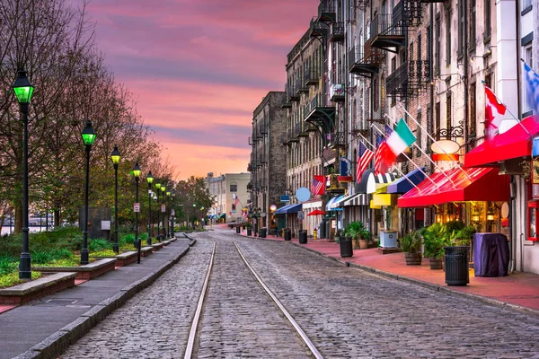Rivier straat in Savannah (Georgia) — Stockfoto