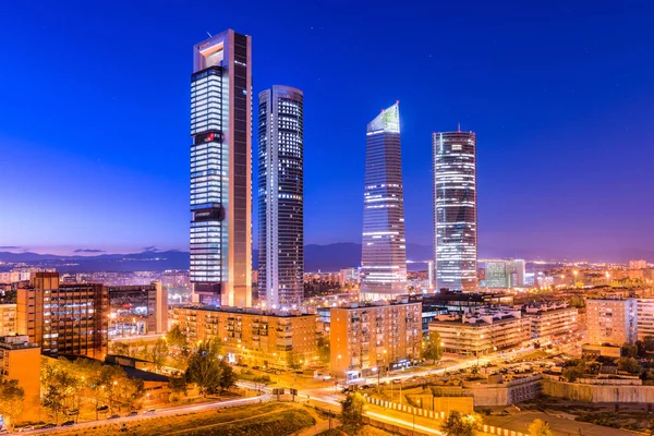 Madrid, Spanyolország-skyline — Stock Fotó