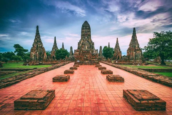 Tempio in Ayutthaya — Foto Stock