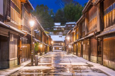 Tarihi Kanazawa Japonya sokaklarında