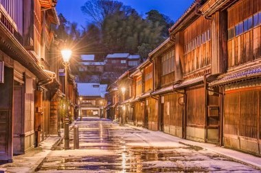 Tarihi Kanazawa Japonya sokaklarında
