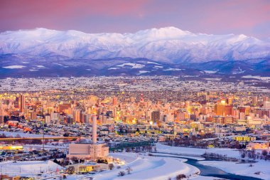 Asahikawa, Japonya şehir manzarası