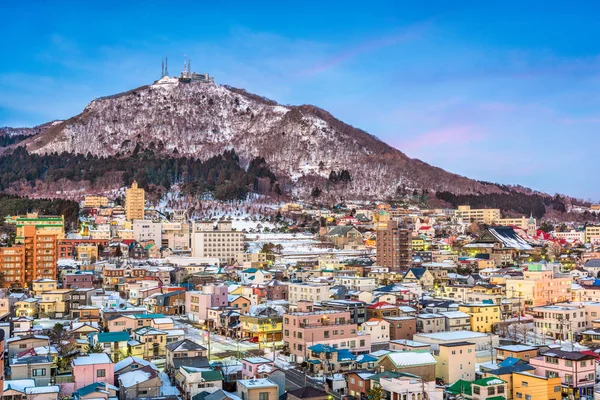 Hegyi Hakodate és Skyline — Stock Fotó