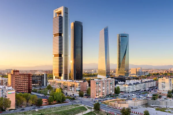 Madrid, Spagna skyline — Foto Stock