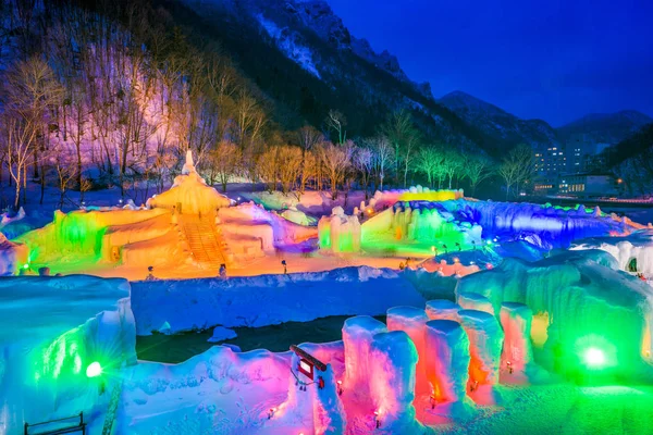 層雲峡の冬祭 — ストック写真