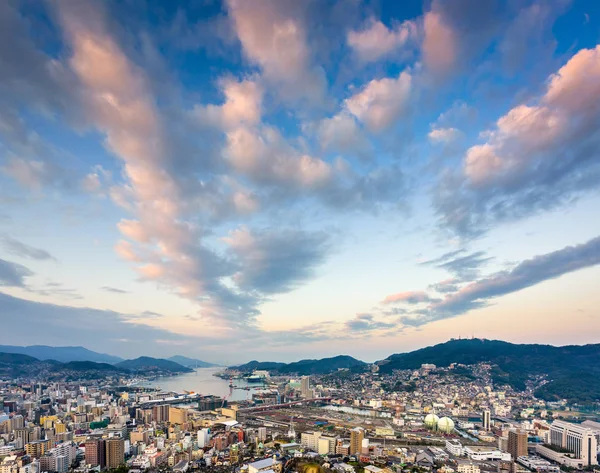 Nagasaki Japonii Skyline — Zdjęcie stockowe