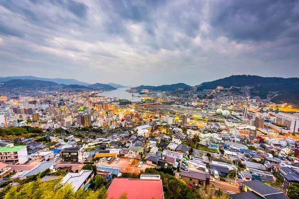Nagasaki, japanische Skyline — Stockfoto