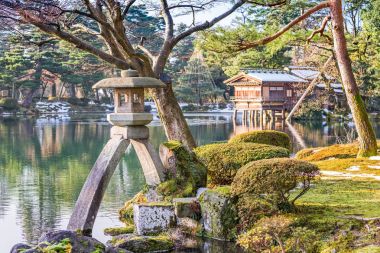 Japon bahçeleri içinde Kanazawa