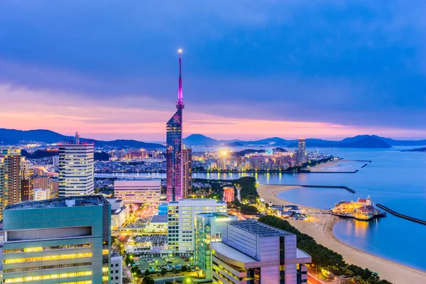 Fukuoka, horizonte de Japón — Foto de Stock