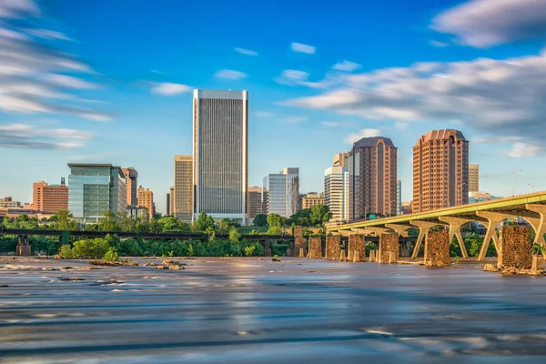 Skyline rzeka Richmond, Virginia — Zdjęcie stockowe