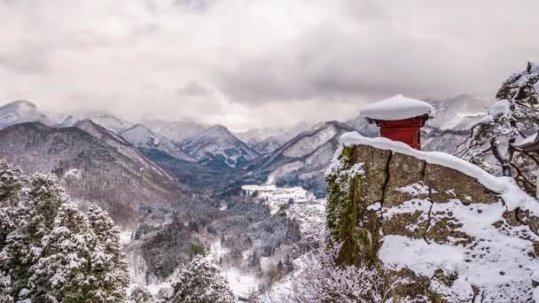 Yamadera, japan am Bergtempel — Stockvideo