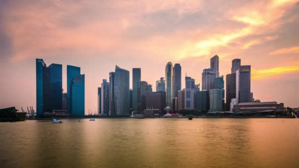 Panoráma Singapuru Marina. — Stock video