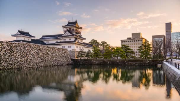 富山日本城堡 — 图库视频影像