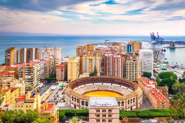 Skyline Malaga, Hiszpania — Zdjęcie stockowe