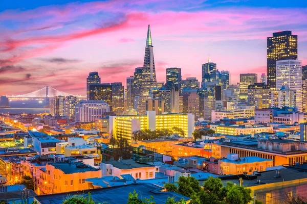 De skyline van San Francisco, California, Usa — Stockfoto