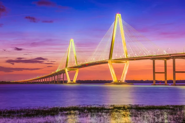 Charleston, Güney Karolina, ABD Köprüsü — Stok fotoğraf