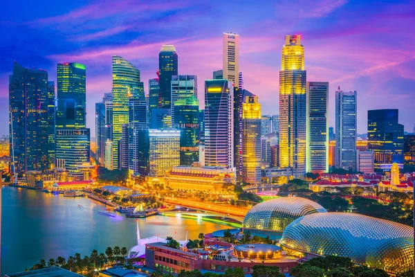 Ciudad de Singapur skyline — Foto de Stock